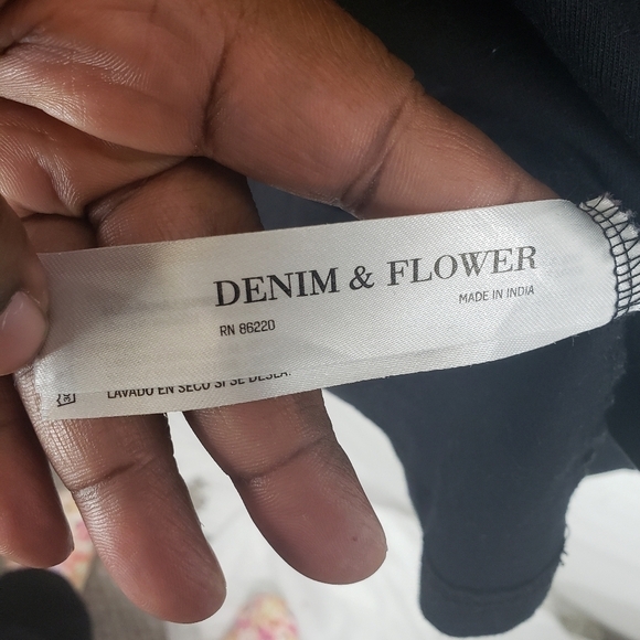 Denim and Flower Ricky Singh Black Hooded Inspire Long Sleeve Shirt Sz S - Picture 7 of 9